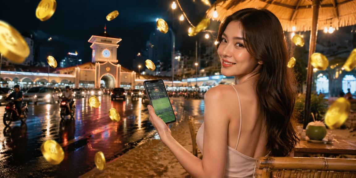 Người dùng tại TP.HCM theo dõi kèo bóng đá trực tuyến trên điện thoại buổi tối
